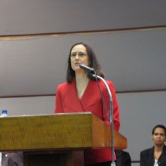 Illinois Attorney General Lisa Madigan delivered remarks praising retiring Chief Justice Thomas Fitzgerald.