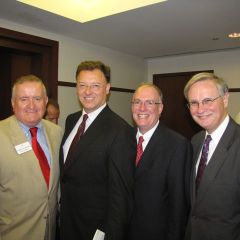 ISBA Board of Governors member Russell Hartigan, ISBA 2nd VP John Locallo, ISBA 3rd VP John Thies and ARDC Administrator Jerome Larkin