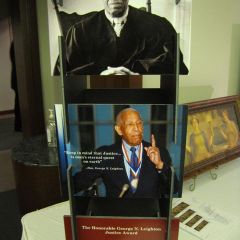 Display honoring Judge Leighton