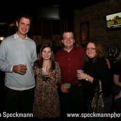 YLD Secretary Meghan O'Brien (middle left) and YLD Chair Bob Fink (middle right) with their guests