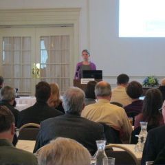 Christina Steinbrecker from Fastcase in Washington tells a full house at the Quincy Regional/CLE event how to use the legal research tool, available free to all members of ISBA.