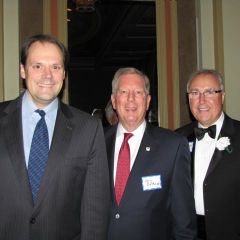 ISBA Board member Mark Wojcik, ISBA Mutual President and CEO Jon DeMoss and ISBA Board member Umberto Davi