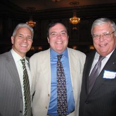 ISBA Board member Stephen Komie (center) and friends