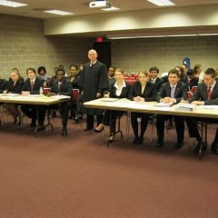 Judge Tom McCluer with schools