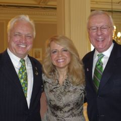 Royal Berg, Chicago Alumni Chapter Executive Board Chair Michele Jochner, ISBA Past President John G. O'Brien