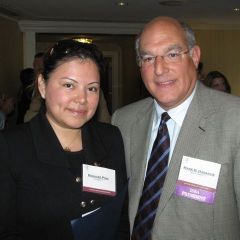 ISBA President Mark D. Hassakis with new admittee Rosalba Pina
