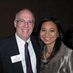 ISBA President-elect John E. Thies with CBA 1st Vice President Aurora Abella-Austriaco.