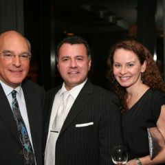 ISBA President Mark D. Hassakis with Rey and Leslie Galvan of Fidelity National Title