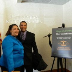 New admittee Robert A. Heath (Urbana) with his mother