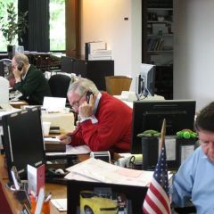Volunteers in Springfield included (from left) Ronald Guild, Henry Hagen and Tom Carlisle. 