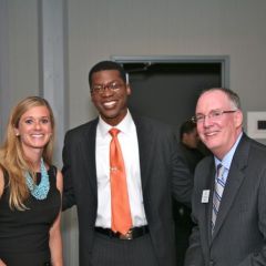 Ashley Bechtold, YLD Secretary Jean Kenol and ISBA President-elect John E. Thies