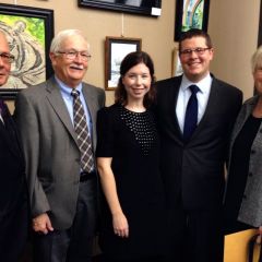 ISBA Secretary James F. McCluskey, Brian Boland, Elizabeth Boland, new admittee Patrick Boland and Janet Boland