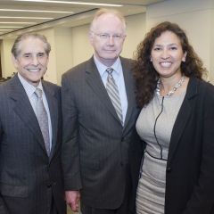 Appellate Court Justice John B. Simon, Illinois Supreme Court Chief Justice Thomas Kilbride, Maritza Martinez
