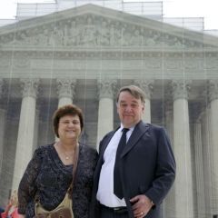 Admittee Gregory Ahern and guest