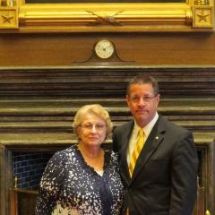 Admittee Scott Paulsen and his mother Sieglinde