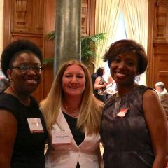 Admittees Jennifer Franklin and Jennifer Bennett with guest Christine Collins