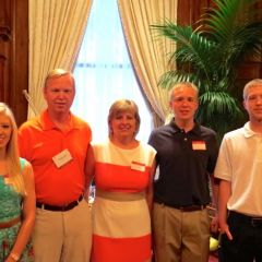 James J. Kash with his wife Kathy, daughter Kara and sons James and Ken