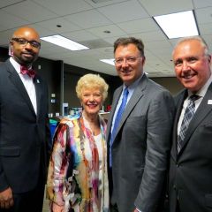 President-elect Vincent F. Cornelius, Past President Judge Carole K. Bellows, Past President John G. Locallo and President Umberto S. Davi