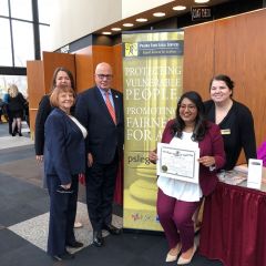 ISBA President James McCluskey with new attorney Nicole Joseph