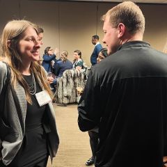 left to right: YLD Vice Chair Hannah Lamore and YLD Secretary Jason Raymond Blumenthal