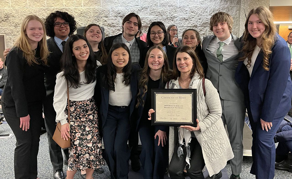 Group photo of York Community High School team